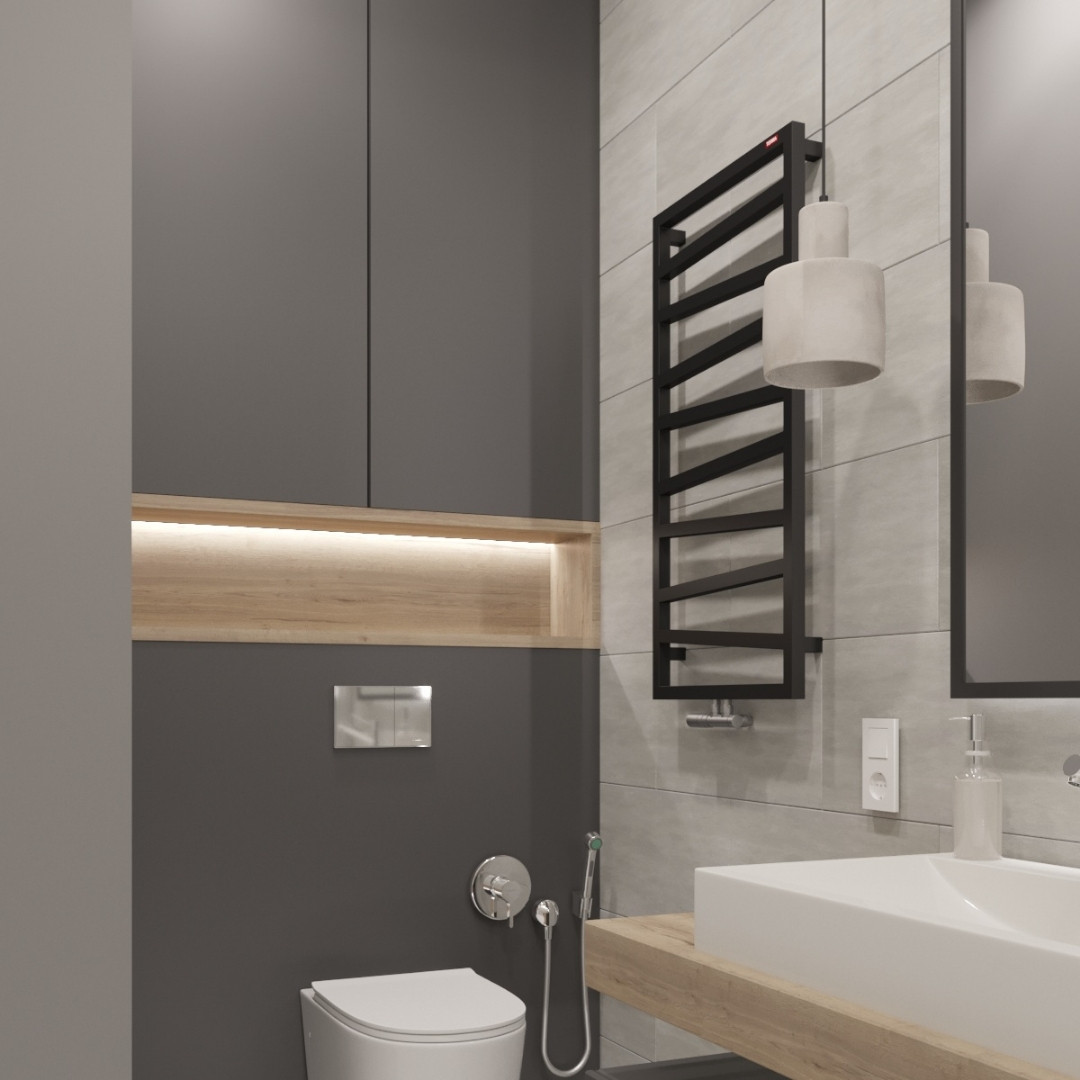 Zabudowa rur w łazience meblami na wymiar